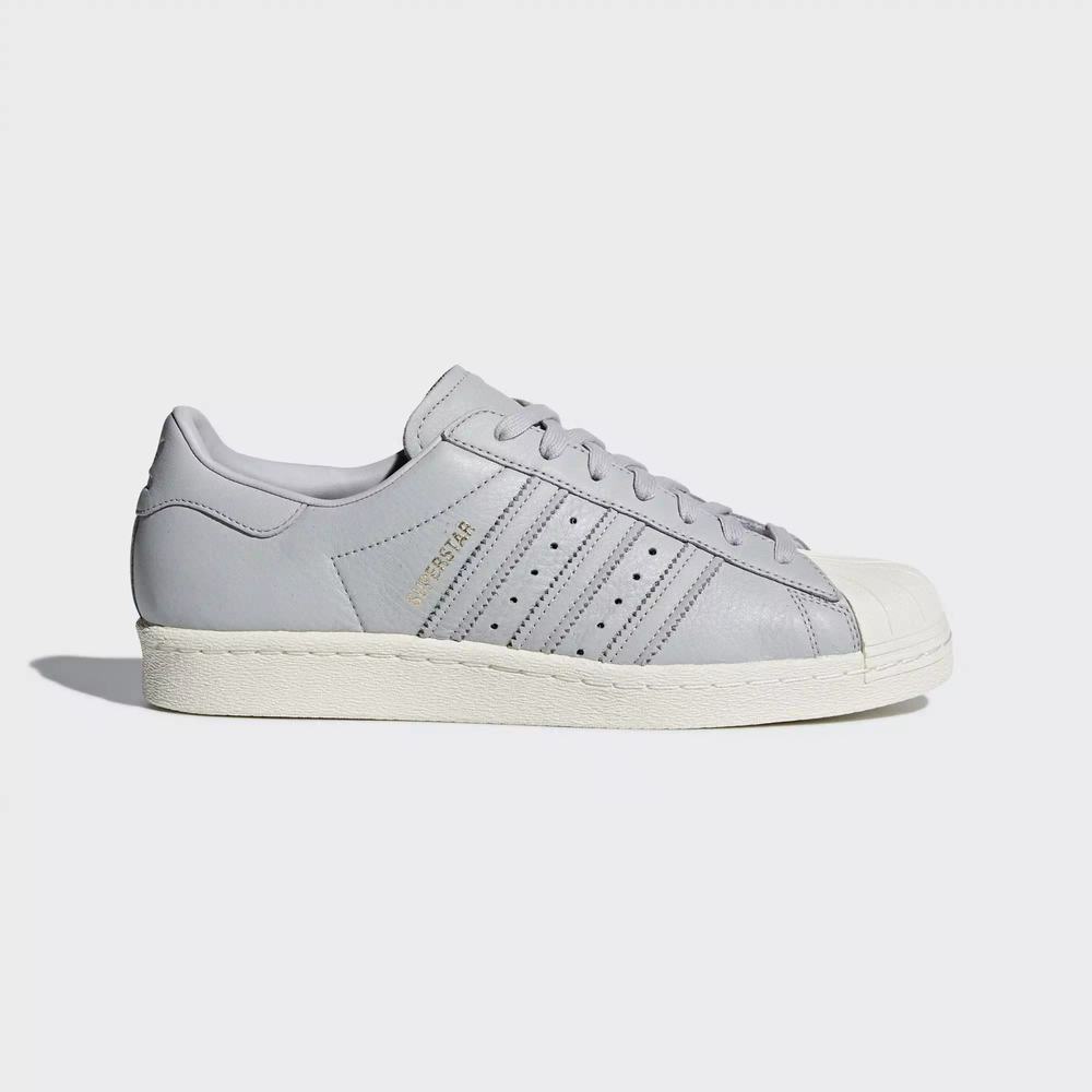 Adidas Superstar 80s Tenis Grises Para Hombre (MX-84685)